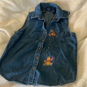 Disney Winnie the Pooh vintage jean shirt women’s size small